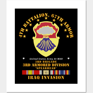 4th Bn 67th Armor -  3rd AR Div - Invasion w IRAQ SVC Posters and Art